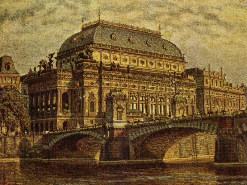 johannes brahms the national theatre in prague china oil painting image